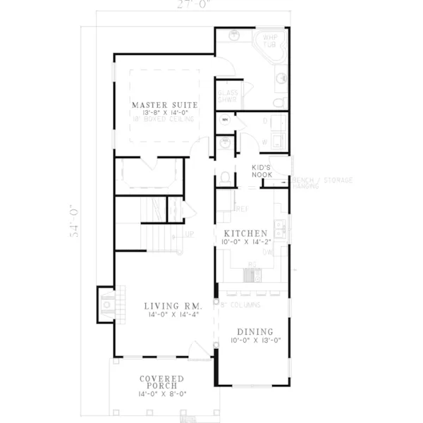 Traditional House Plan First Floor - Joplin Plantation Home 055D-0436 - Search House Plans and More