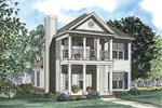 First And Second Floor Porches Add Curb Appeal To This Plantation Home