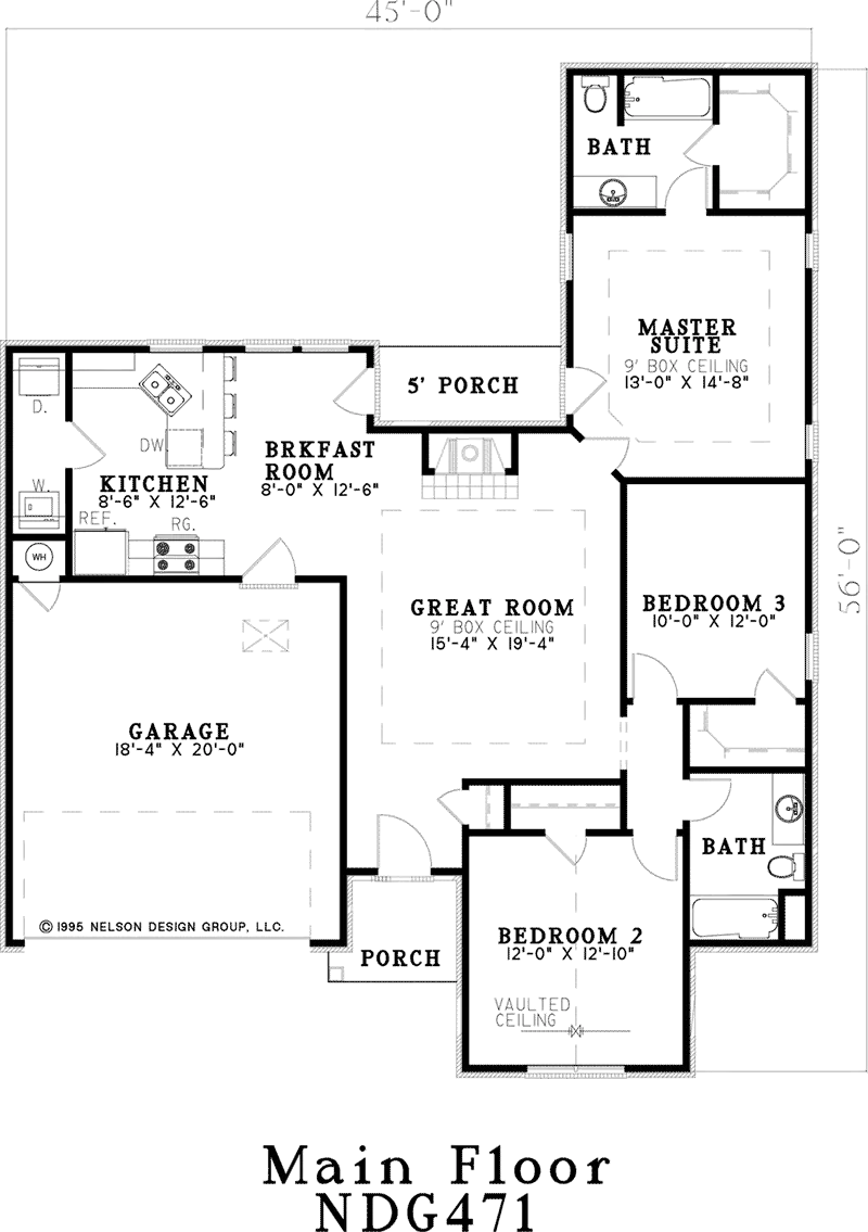 Ranch House Plan First Floor - Bethany Park Ranch Home 055D-0446 - Search House Plans and More