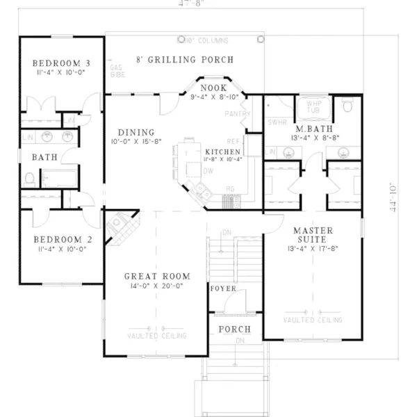 Country House Plan First Floor - Eureka Mill Split-Level Home 055D-0451 - Search House Plans and More