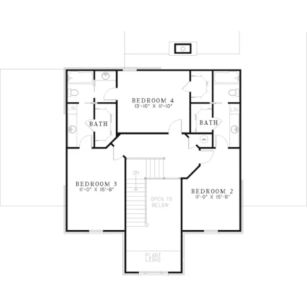 Traditional House Plan Second Floor - Tamara Two-Story Home 055D-0453 - Shop House Plans and More