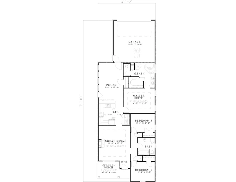 Ranch House Plan First Floor - Trevillion Cozy Ranch Home 055D-0459 - Shop House Plans and More