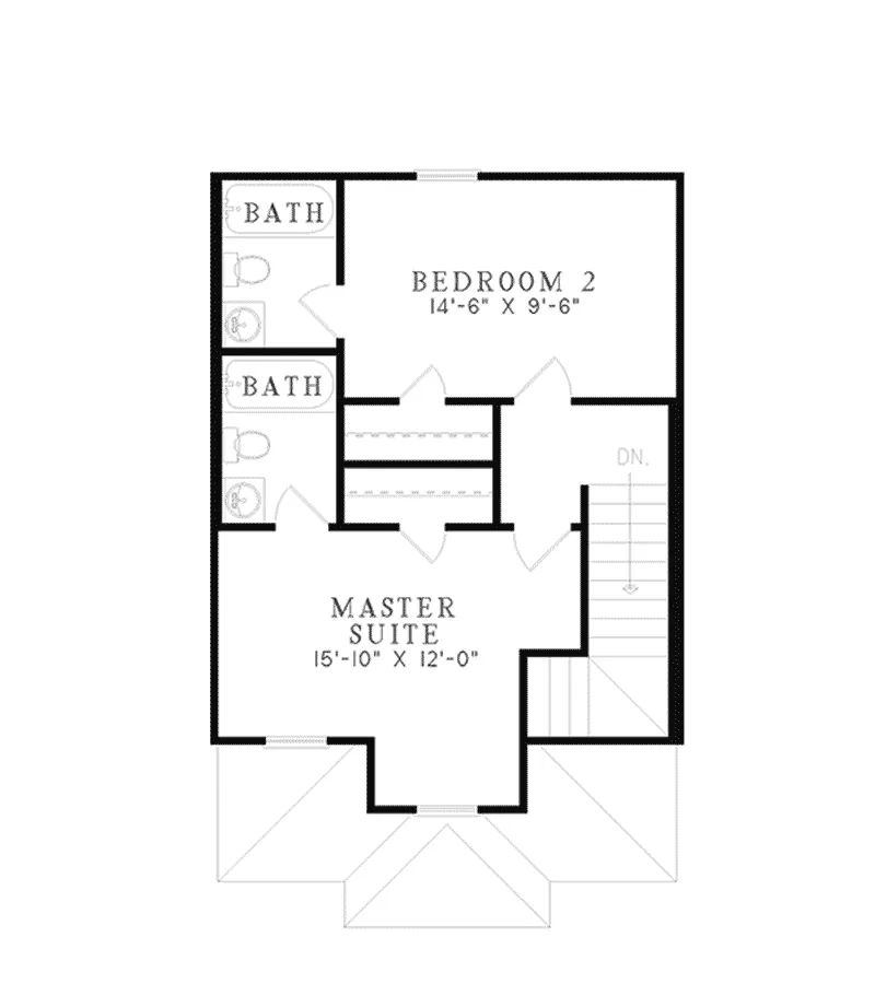 Farmhouse Plan Second Floor - Greenleaf Valley Country Home 055D-0461 - Search House Plans and More