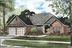 Traditional House Plan Front Image - Henson Ranch Shingle Home 055D-0467 - Search House Plans and More