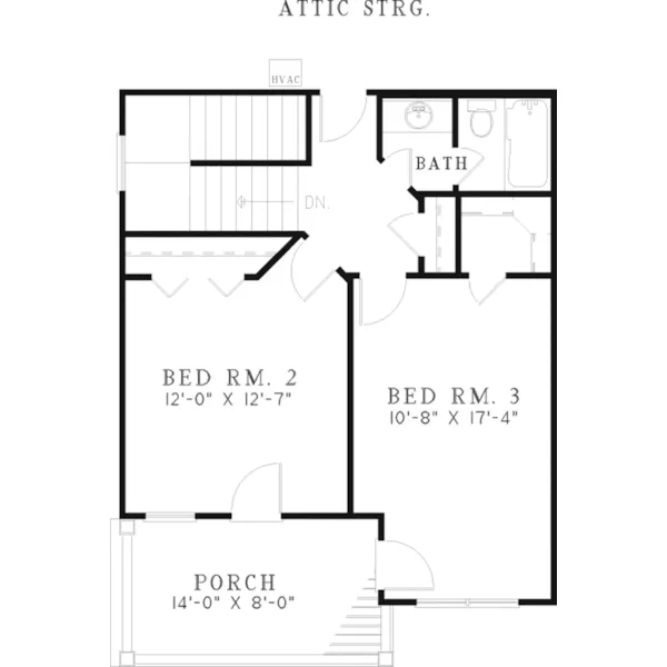 Traditional House Plan Second Floor - Mehlbrook Southern Home 055D-0470 - Shop House Plans and More