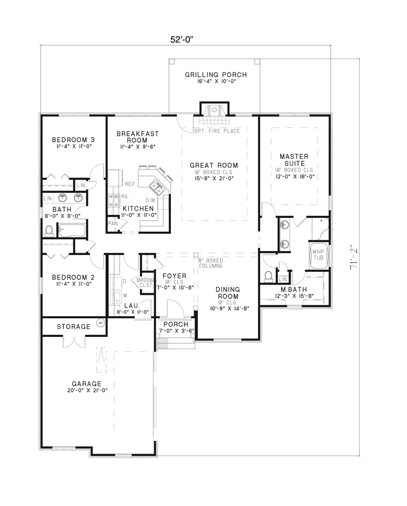 Country House Plan First Floor - Walkernie Country French Home 055D-0474 - Shop House Plans and More
