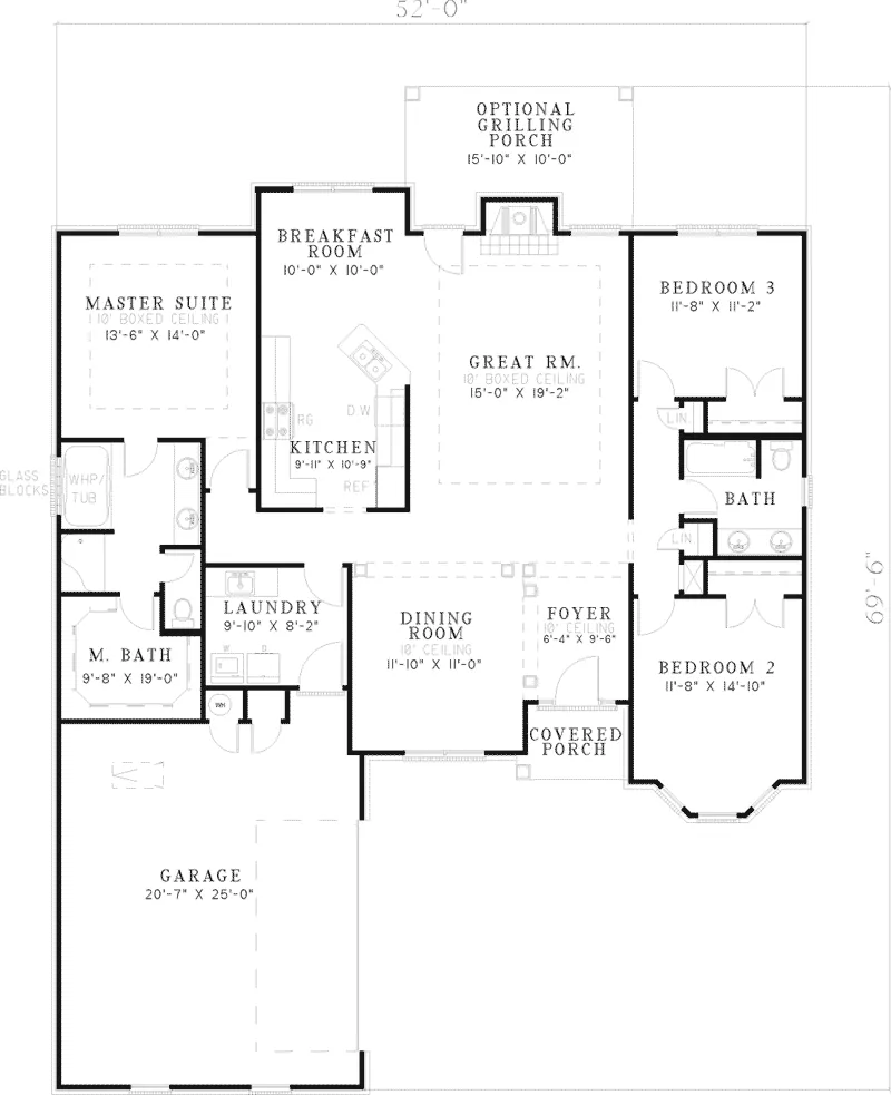 Country House Plan First Floor - Dunlora Country Home 055D-0477 - Search House Plans and More