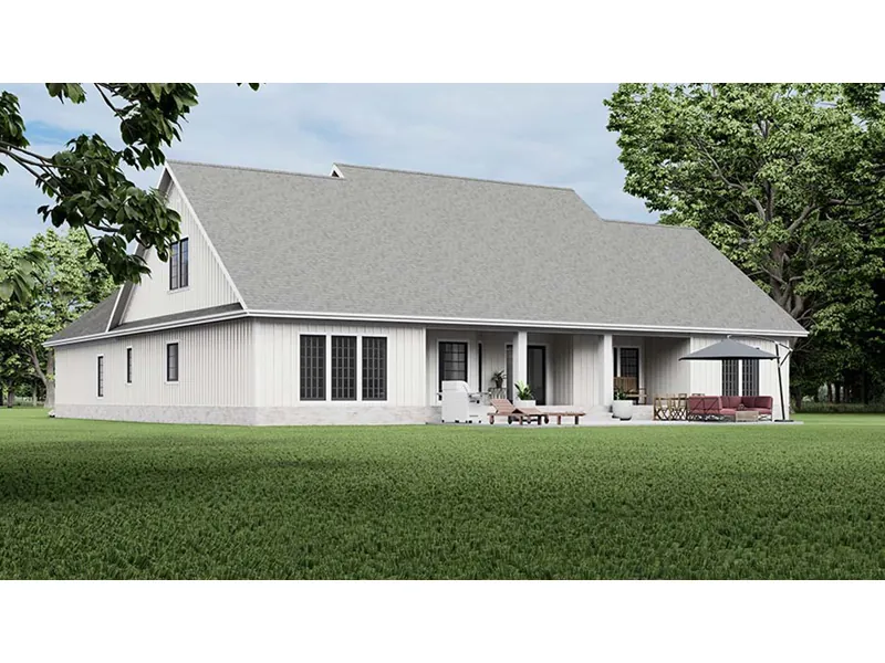 Ranch House Plan Side View Photo - Newberry Hollow Country Home 055D-0479 - Shop House Plans and More