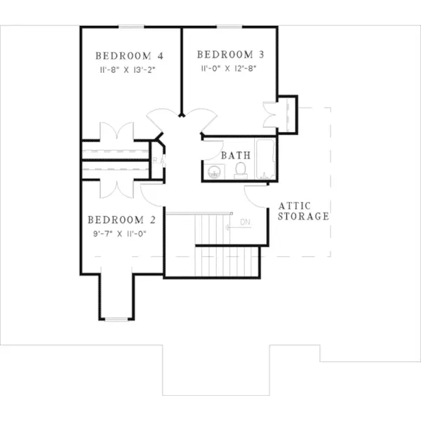 Country French House Plan Second Floor - Marcone Country French Home 055D-0485 - Shop House Plans and More