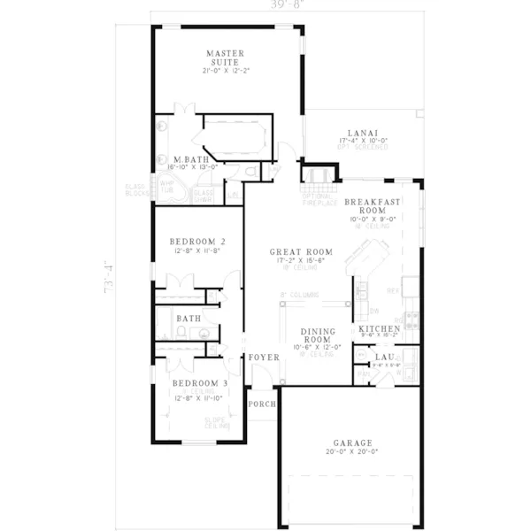 Adobe House Plans & Southwestern Home Design First Floor - Hoffman Ferry Sunbelt Home 055D-0492 - Search House Plans and More