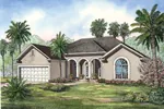 Spanish House Plan Front Image - Bellini Sunbelt Home 055D-0502 - Search House Plans and More