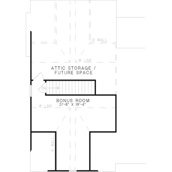 Farmhouse Plan Bonus Room - Country Place Ranch Home 055D-0503 - Search House Plans and More