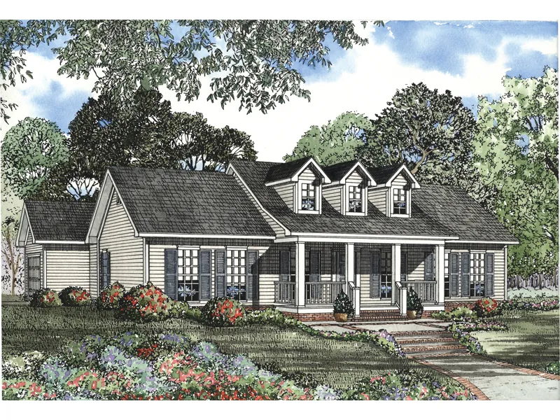 Cape Cod Style Ranch Home Has Triple Dormers 