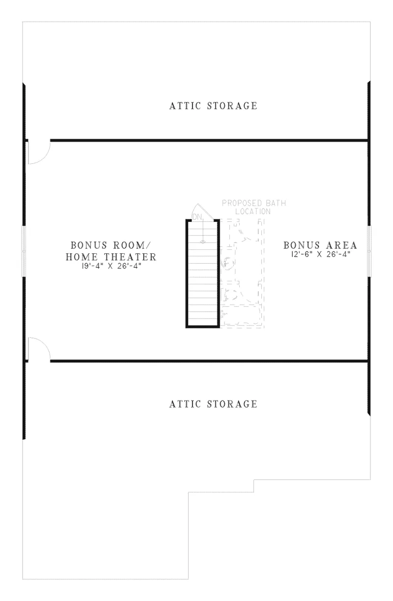 Traditional House Plan Bonus Room - Lochmoor Country Ranch Home 055D-0514 - Shop House Plans and More