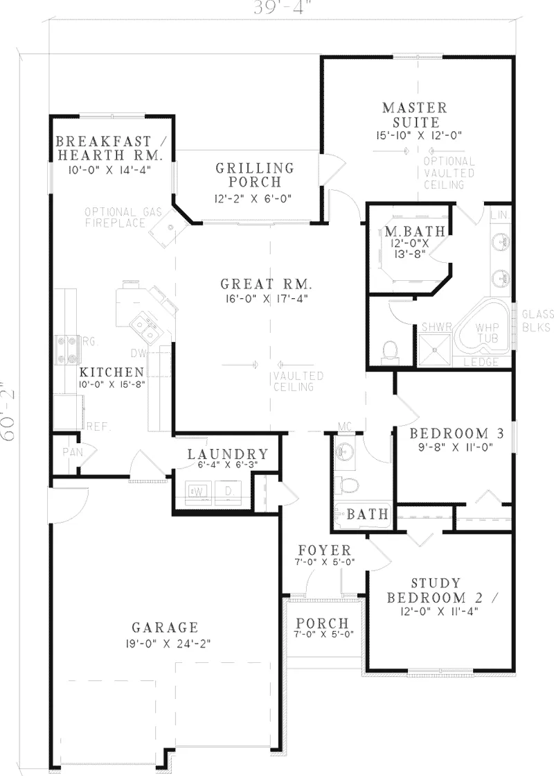 Country House Plan First Floor - Grinnell Traditional Home 055D-0517 - Search House Plans and More