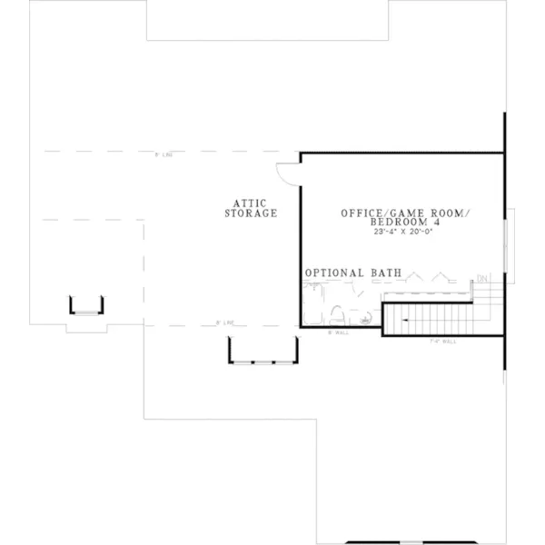 Traditional House Plan Second Floor - Loren Place Country Home 055D-0521 - Shop House Plans and More