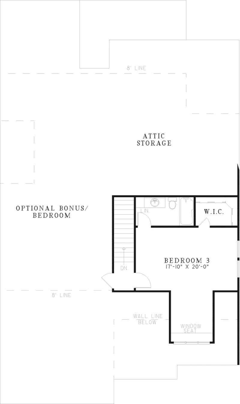 Bungalow House Plan Second Floor - Doncaster Crest Tudor Home 055D-0523 - Search House Plans and More