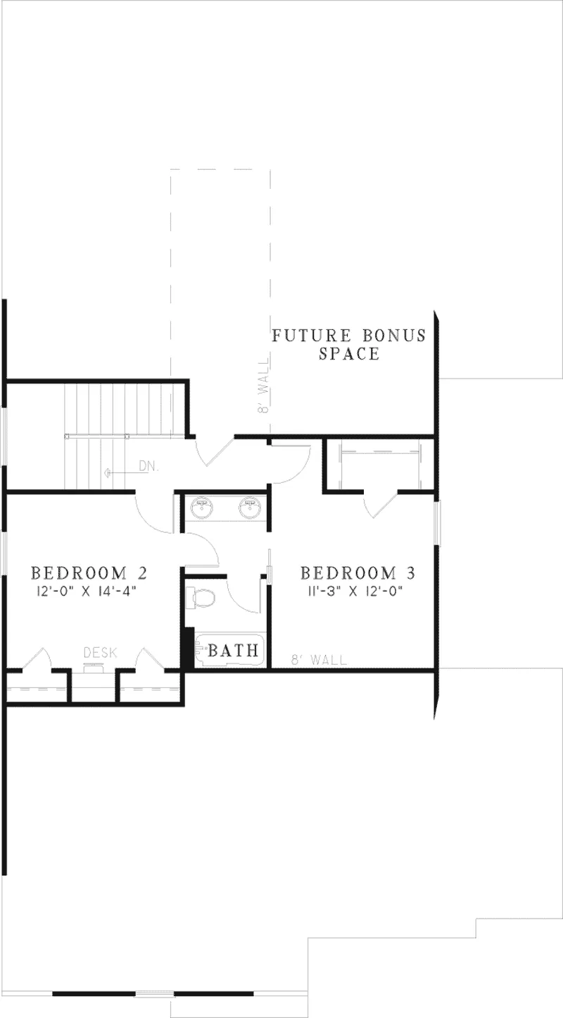 Country House Plan Second Floor - Summit View Tudor Home 055D-0526 - Shop House Plans and More