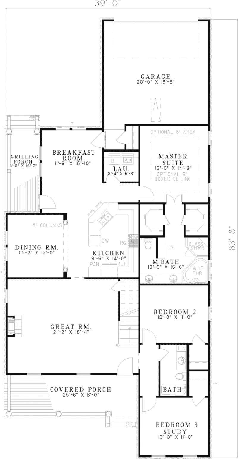 Farmhouse Plan First Floor - Veronica Valley Country Home 055D-0534 - Shop House Plans and More