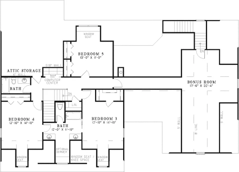 Country House Plan Second Floor - Fournier Luxury Country Home 055D-0535 - Search House Plans and More