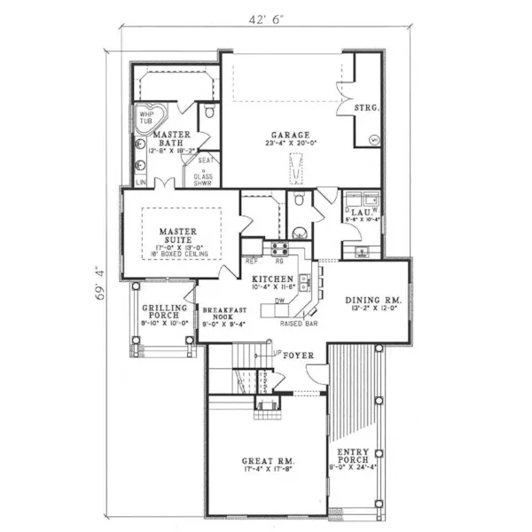 Country House Plan First Floor - Spring Place Southern Home 055D-0536 - Shop House Plans and More