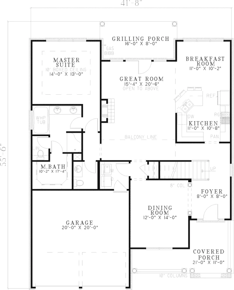 Traditional House Plan First Floor - Mermod Southern Country Home 055D-0538 - Shop House Plans and More