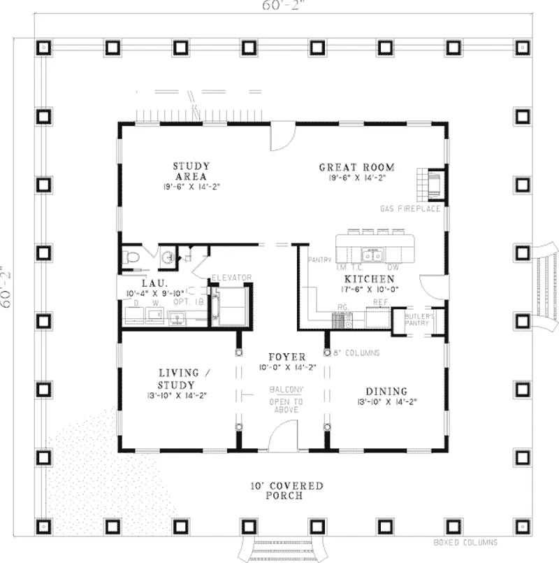 Country House Plan First Floor - Kassidy Manor Luxury Home 055D-0540 - Search House Plans and More