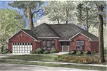 Country House Plan Front Image - Brickell Traditional Ranch Home 055D-0543 - Search House Plans and More