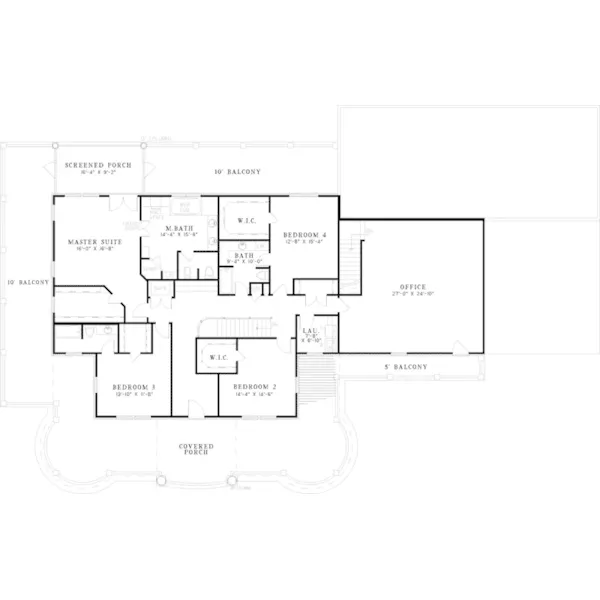 Farmhouse Plan Second Floor - Schiller Manor Luxury Home 055D-0544 - Shop House Plans and More