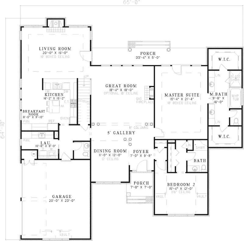 Traditional House Plan First Floor - Feinstein Traditional Home 055D-0552 - Search House Plans and More