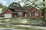 Cheerful Arched Windows Accent This All-Brick Ranch