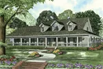 Country House Plan Front Image - Newberry Terrace Farmhouse 055D-0582 - Shop House Plans and More