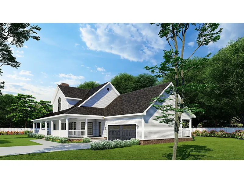 Country House Plan Rear Photo 02 - Newberry Terrace Farmhouse 055D-0582 - Shop House Plans and More