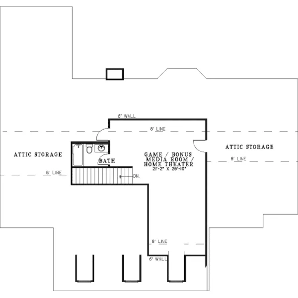 Ranch House Plan Bonus Room - Sterling Pointe Cape Cod Home 055D-0601 - Shop House Plans and More