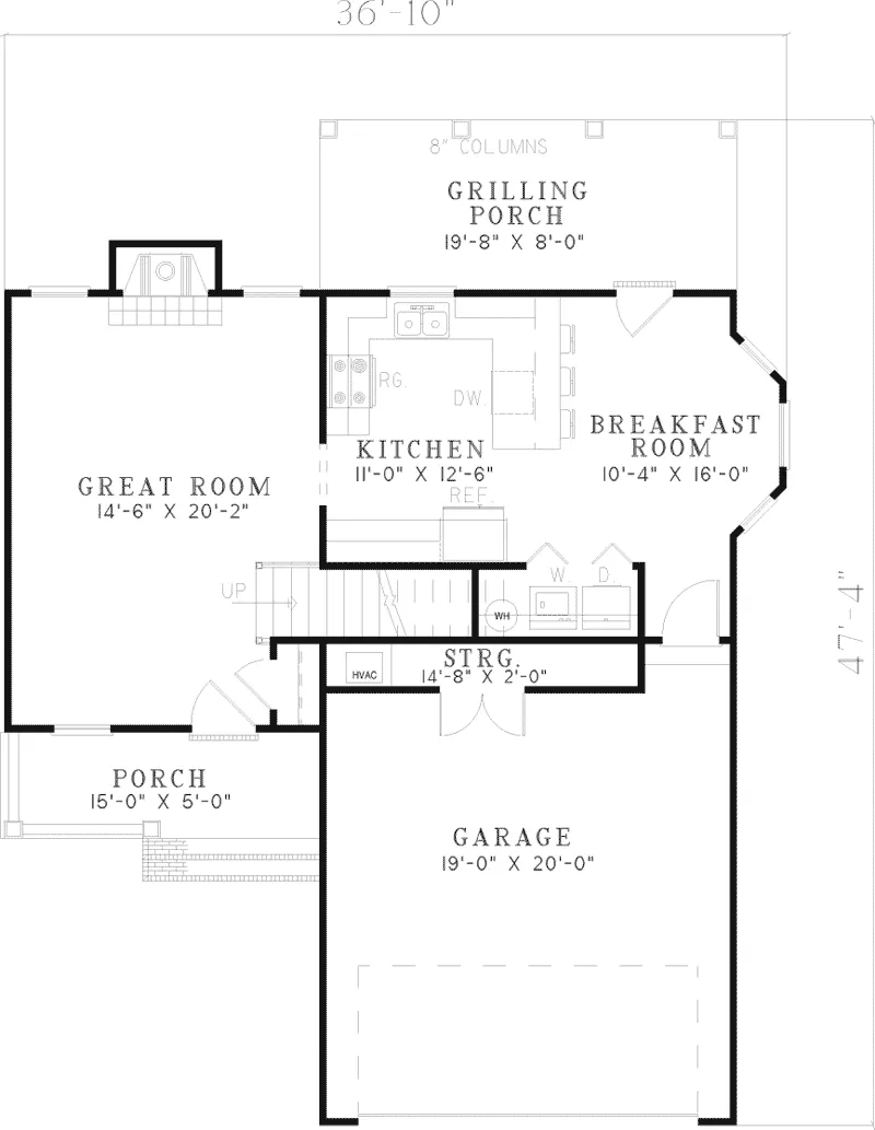 Traditional House Plan First Floor - Carlton Valley Country Home 055D-0609 - Search House Plans and More