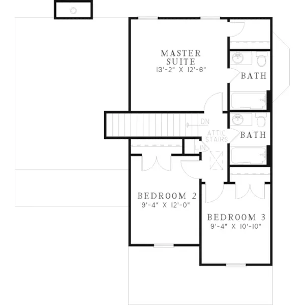 Traditional House Plan Second Floor - Carlton Valley Country Home 055D-0609 - Search House Plans and More