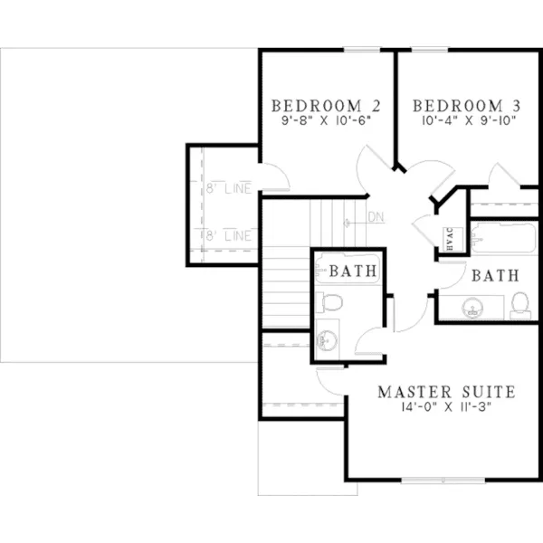 Country House Plan Second Floor - Lacorn Country Home 055D-0610 - Shop House Plans and More