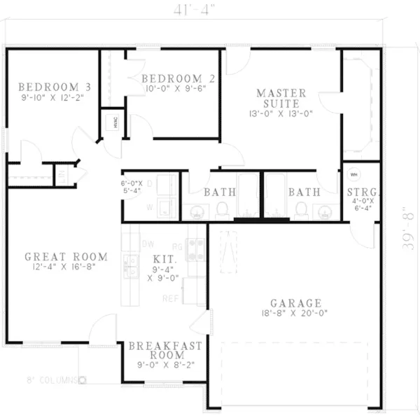 Country House Plan First Floor - Alder Creek Ranch Home 055D-0613 - Search House Plans and More