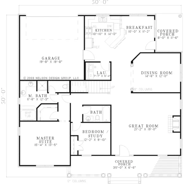 Southern House Plan First Floor - Fourwinds Luxury Country Home 055D-0616 - Search House Plans and More