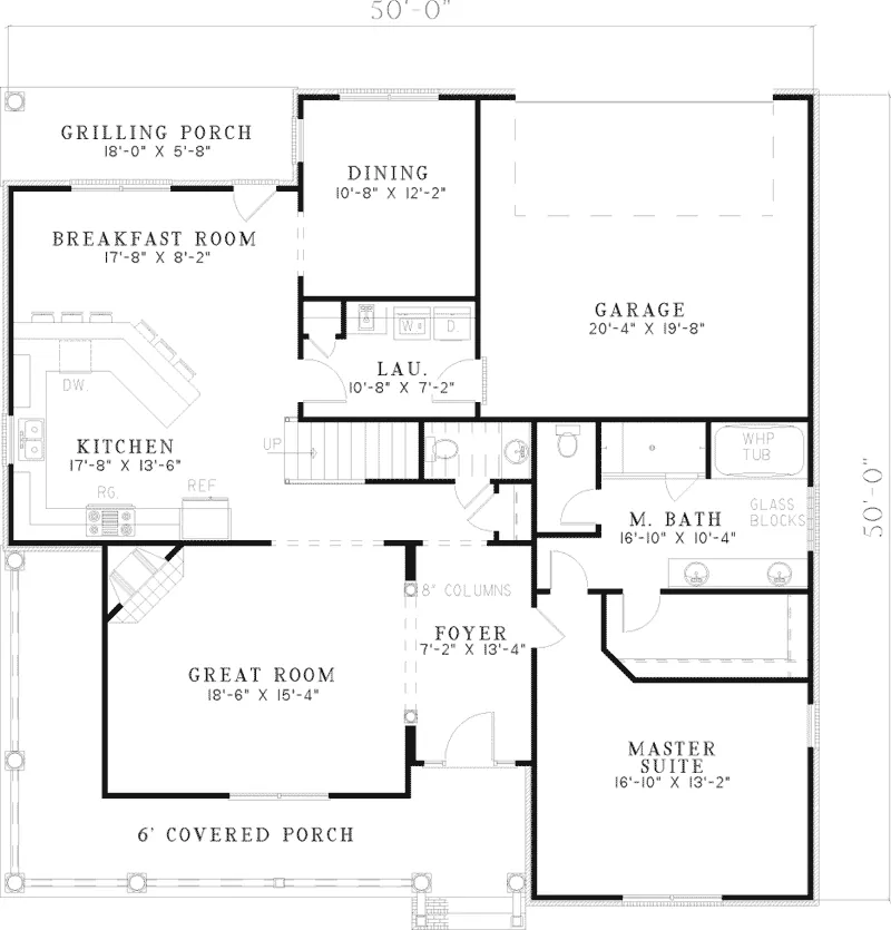 Farmhouse Plan First Floor - Gregory Charming Country Home 055D-0619 - Search House Plans and More