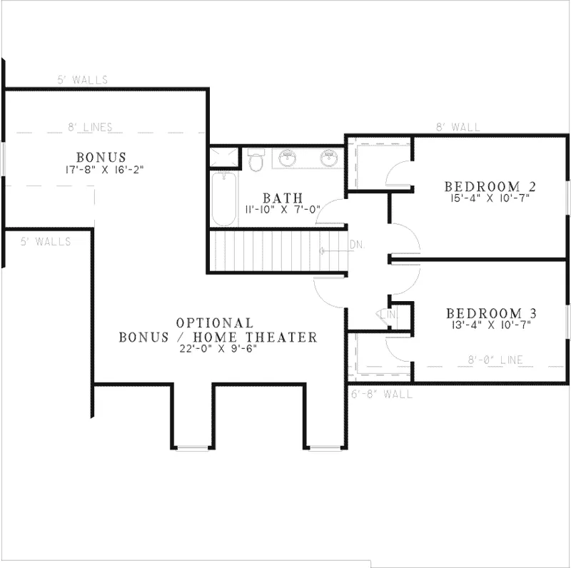 Farmhouse Plan Second Floor - Gregory Charming Country Home 055D-0619 - Search House Plans and More