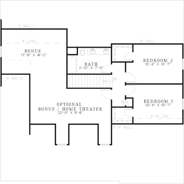 Country House Plan Second Floor - Gregory Charming Country Home 055D-0619 - Search House Plans and More