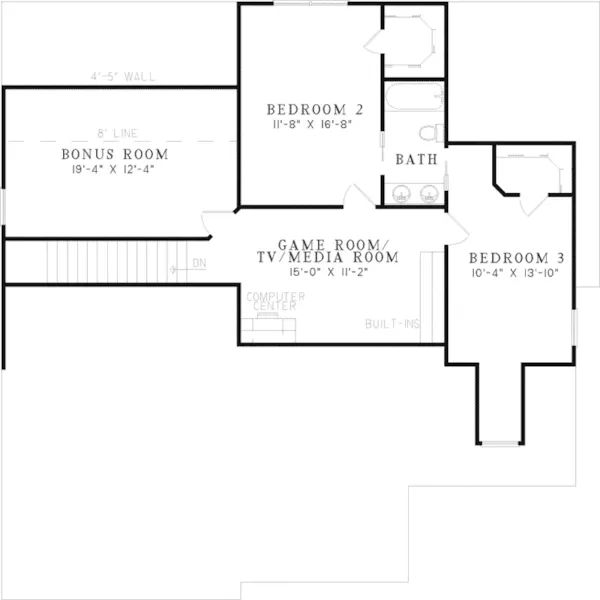 Farmhouse Plan Second Floor - Juniata Country Home 055D-0621 - Search House Plans and More