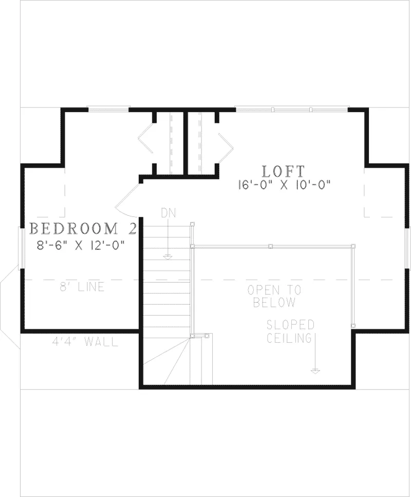 Cabin & Cottage House Plan Second Floor - Shelby Cove Country Cottage Home 055D-0632 - Shop House Plans and More
