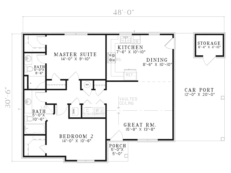 Southern House Plan First Floor - Bolesta Traditional Ranch Home 055D-0635 - Search House Plans and More