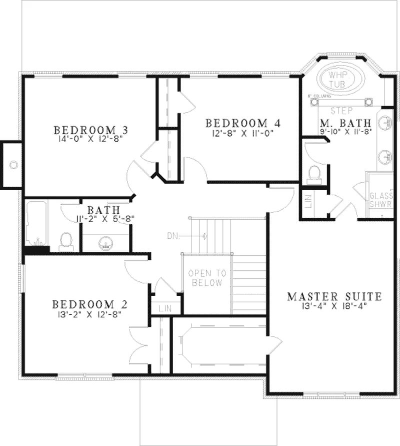 Arts & Crafts House Plan Second Floor - Mildura Traditional Home 055D-0641 - Shop House Plans and More