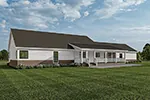 Acadian House Plan Rear Photo 03 - Lansing Hill Country Home 055D-0651 - Shop House Plans and More