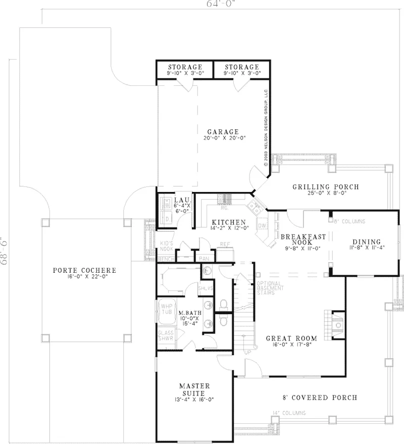 Colonial House Plan First Floor - Westerberg Farmhouse Home 055D-0652 - Shop House Plans and More