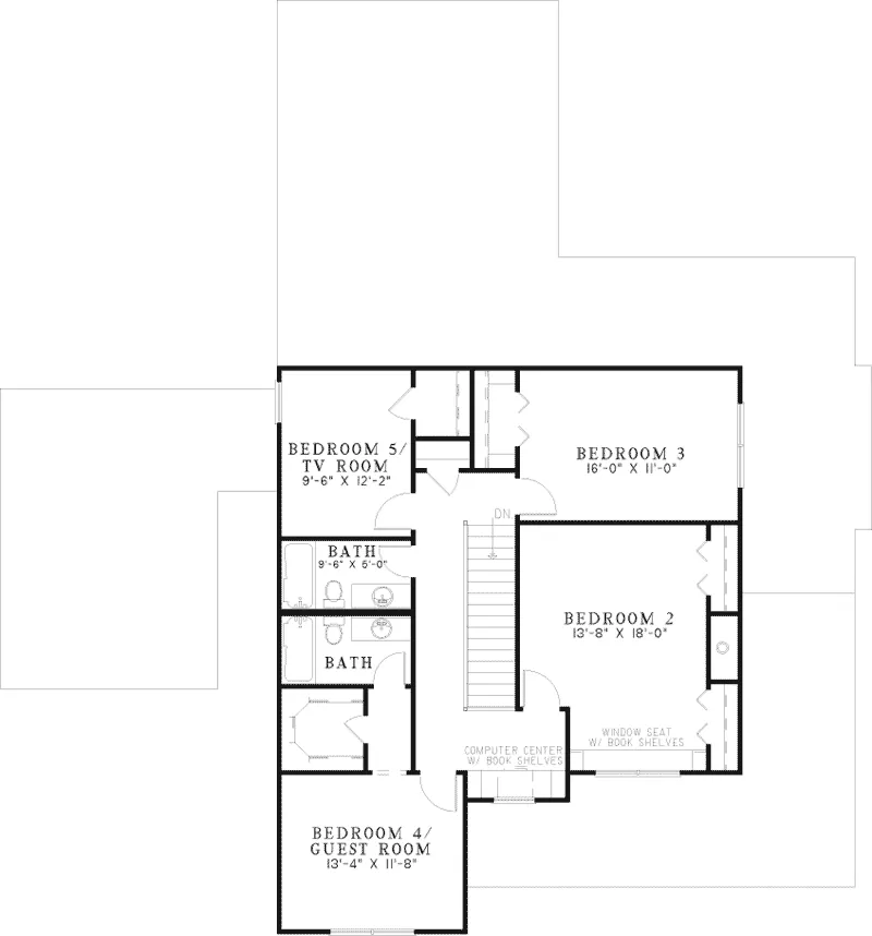 Southern House Plan Second Floor - Westerberg Farmhouse Home 055D-0652 - Shop House Plans and More