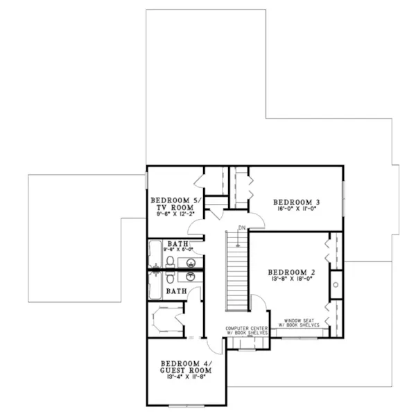 Victorian House Plan Second Floor - Westerberg Farmhouse Home 055D-0652 - Shop House Plans and More